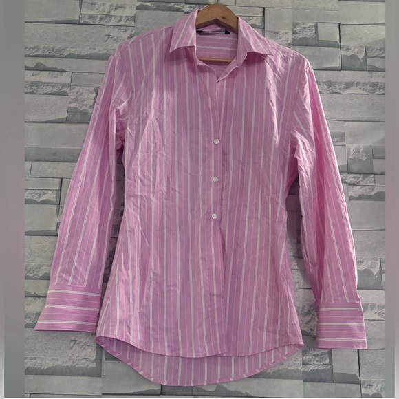 ZARA BUNDLE Pink Striped Shirt and ZARA Sky Blue Striped Shirt. - Picture 4 of 9